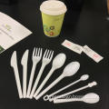 FDA, SGS certificated eco friendly disposable biodegradable CPLA cutlery set